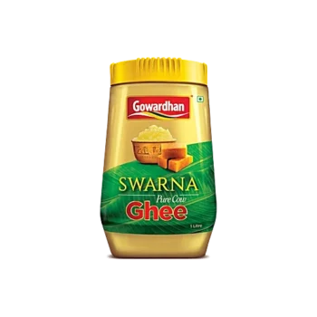 Gowardhan Swarna Pure Cow Ghee/Tuppa, 1 L Jar