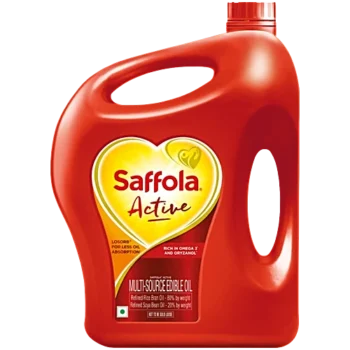 Saffola Active Rice Bran & Soya Bean Refined Oil, 4.25 kg Jar