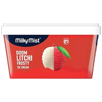 Milky Mist Doom Litchi Frosty Ice Cream, 1 L Tub