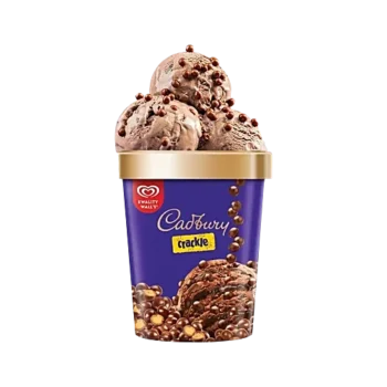 Kwality Wall's Cadbury Crackle Frozen Dessert, 700 ml Tub
