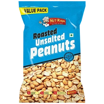 JABSONS Roasted Unsalted Peanuts - Protein Rich, No Artificial Colours, Traditional Flavour, 320 g
