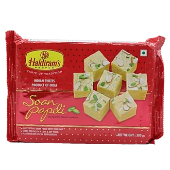 Haldiram's Soan Papdi - Authentic Taste, Crispy & Flaky Texture, Perfect For Gifting, 500 g Pouch