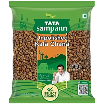 Tata Sampann Unpolished Kala BlackBrown Chana, 500 g