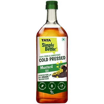 Tata Simply Better Pure & Unrefined Cold Pressed Mustard Oil, 1 L