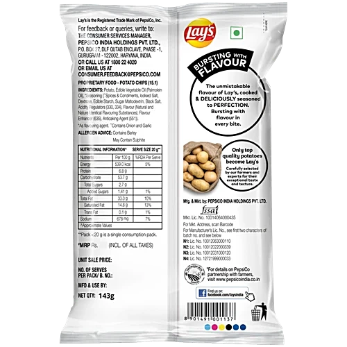 Lay's Potato Chips - India's Masala Magic, 2 x 143 g Multipack - Image 5