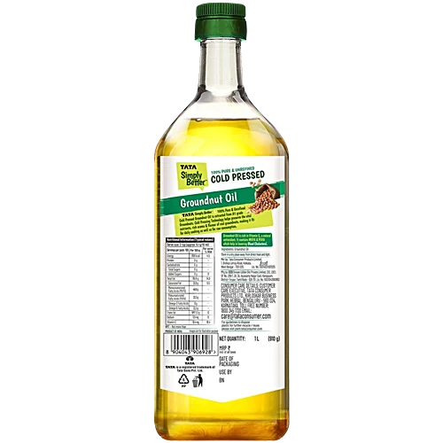 Tata Simply Better Pure & Unrefined Cold Pressed SesameGingelly Oil, 1 L - Image 2