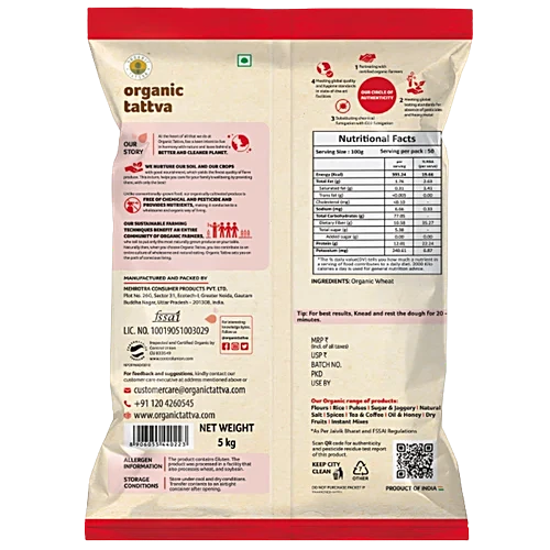 Organic Tattva Organic Wheat Flour/ Chakki Atta - Image 2
