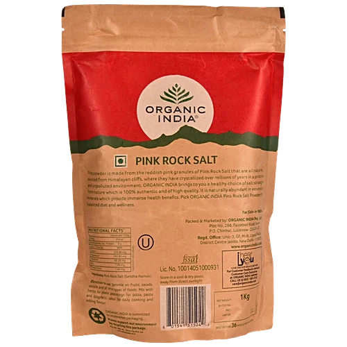 Organic India Himalayan Pink Rock Salt Powder, 1 kg - Image 2