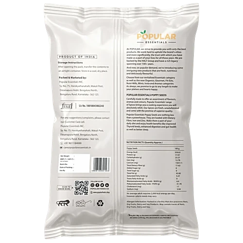 Popular Essentials Poppy Seeds/Khus Khus, 100 g - Image 2