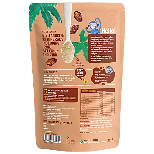 Slurrp Farm Dates Powder – Made From Premium Arabian Dates/Kharek, 300 g - Image 2