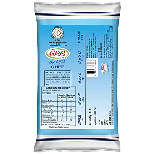 GRB GheeTuppa, 1 L Pouch - Image 2