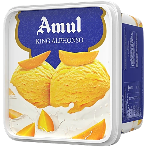 Amul Ice Cream - King Alphonso, 1 L Tub - Image 2