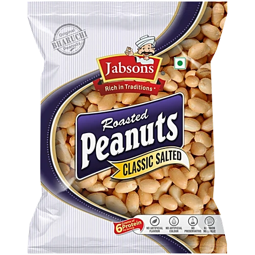 JABSONS Roasted Peanuts - Classic Salted, 160 g Pouch - Image 2