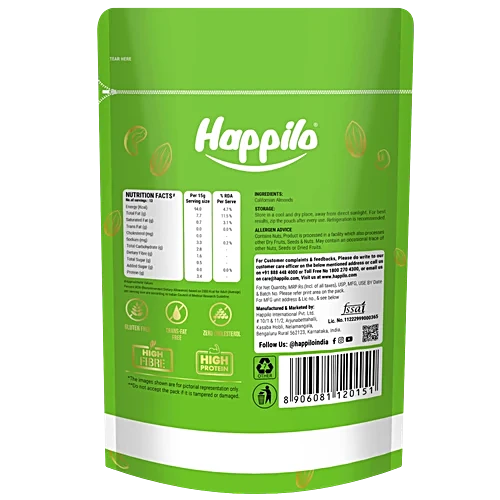 Happilo Natural Premium Californian Almonds, 200 g - Image 2