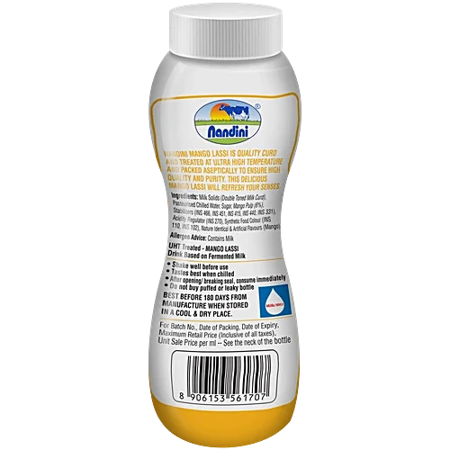 Nandini Goodlife Mango Lassi, 180 ml PET Bottle - Image 2