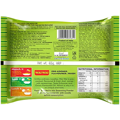 Wai Wai Ready To Eat Veg Masala Flavoured Instant Noodles, 65 g - Image 3