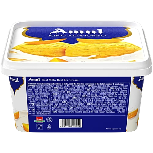 Amul Ice Cream - King Alphonso, 1 L Tub - Image 3
