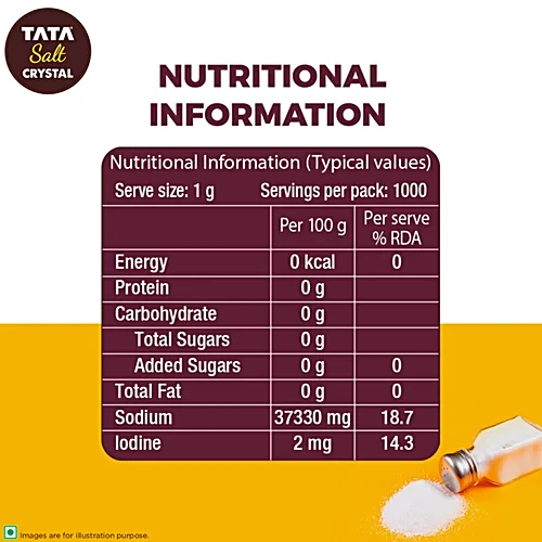 Tata Salt Iodised Crystal Salt/Uppu, 1 kg - Image 4