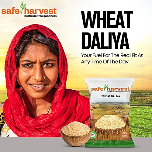 Safe Harvest Wheat Daliya - Pesticide Free, 500 g - Image 4