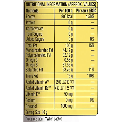 Dhara Life Refined Ricebran Oil, 840 g - Image 4