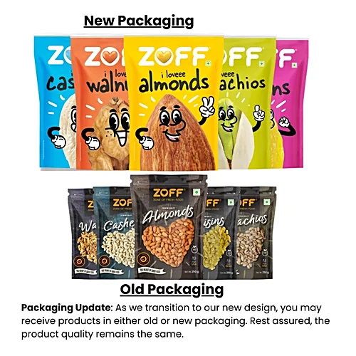 Zoff Dry Fruit Combo - Walnuts, Cashews, Almonds, Raisins, Pistachios, 250 g (Pack of 5) - Image 4