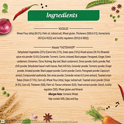 Maggi Nutri-Licious Masala Veg Atta Instant Noodles,435 g (6x72.5 g) - Image 5