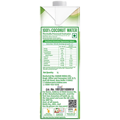Real Activ Coconut Water, 1 L - Image 3