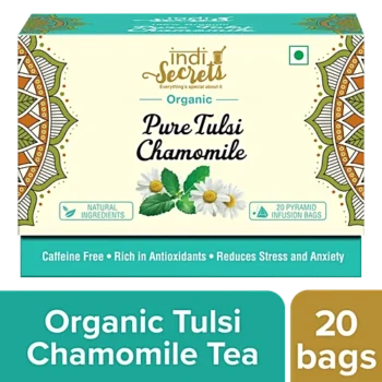 indiSecrets Pure Tulsi Chamomile Tea, 36 g (20 Bags x 1.8 g)