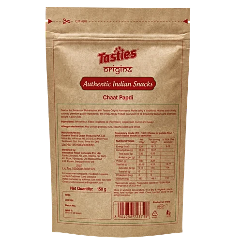 Tasties Origins Maharashtra Chaat Papdi, 150 g Namkeen - Image 4